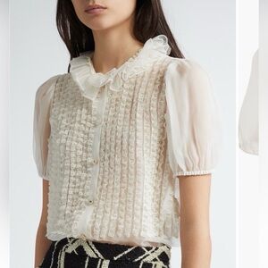 Valentino Garavani
Ruffle Silk
Chiffon Top